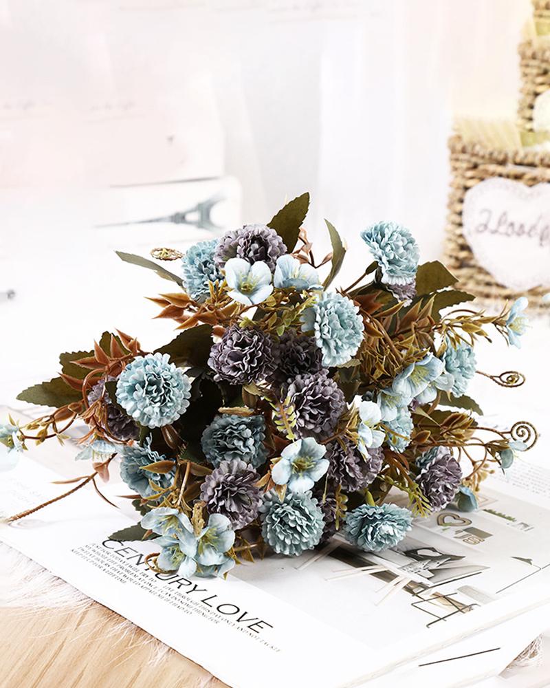 

30cm Small Bouquet Lilac Artificial Flower Decoration, Blue