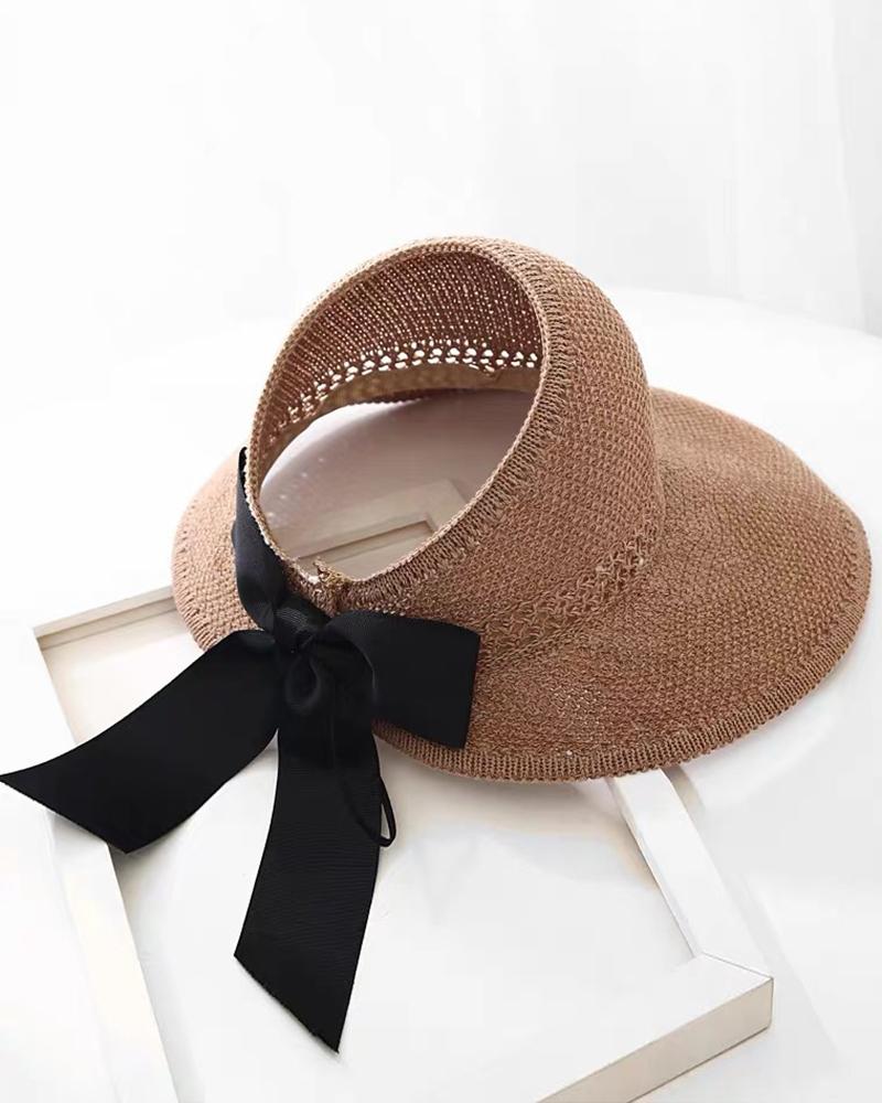 

Sombrero para el sol con cola de caballo con diseño de lazo, Khaki