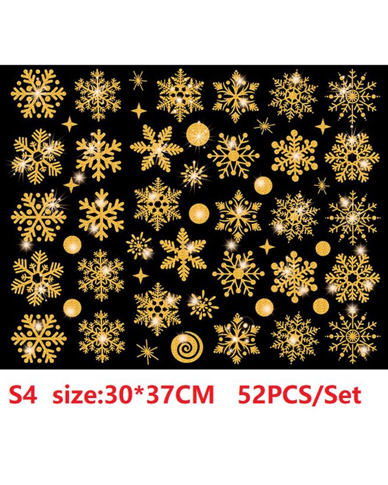 

1Sheet Christmas Snowflake Glitter Window Sticker, Style4