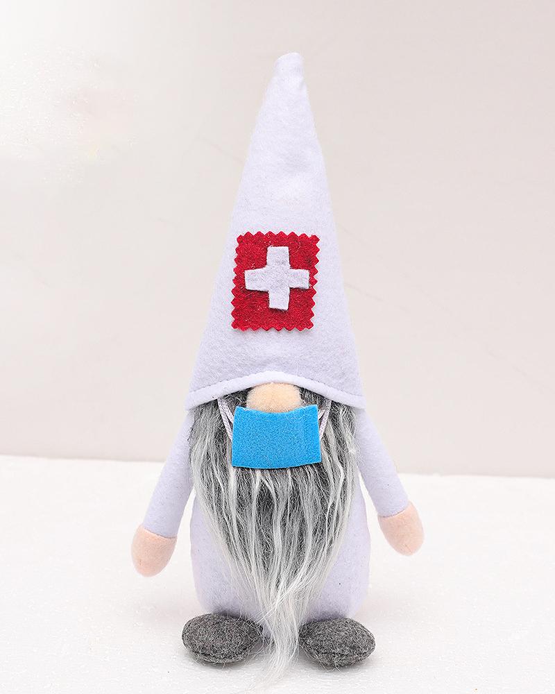 

Gnome Doll Xmas Elves Doctor Nurse Faceless Santa Claus Christmas Ornament, Style3