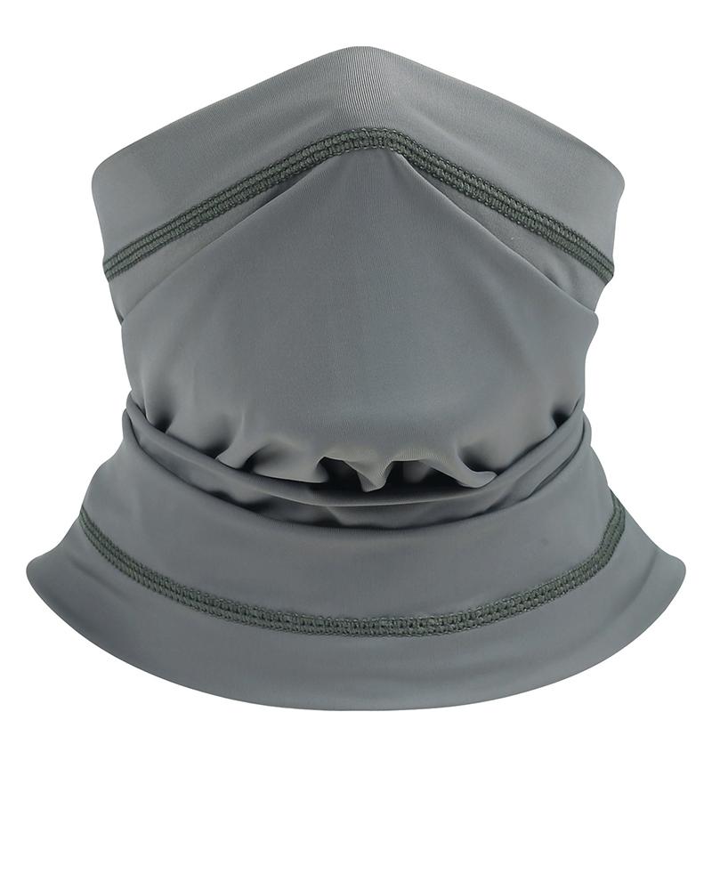 

Solid Summer Neck Gaiter Face Cover Headwear Bandana, Gray