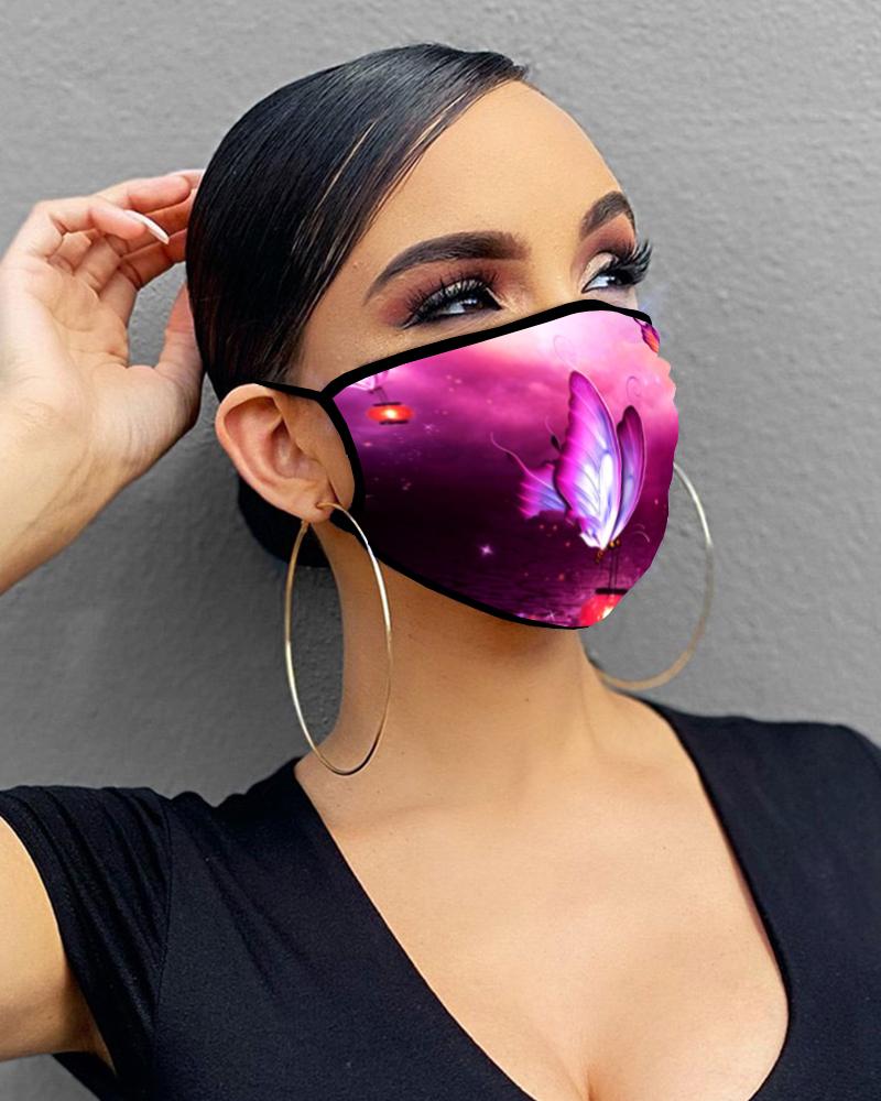 

Butterfly Print Breathable Mouth Mask Washable And Reusable, Style14