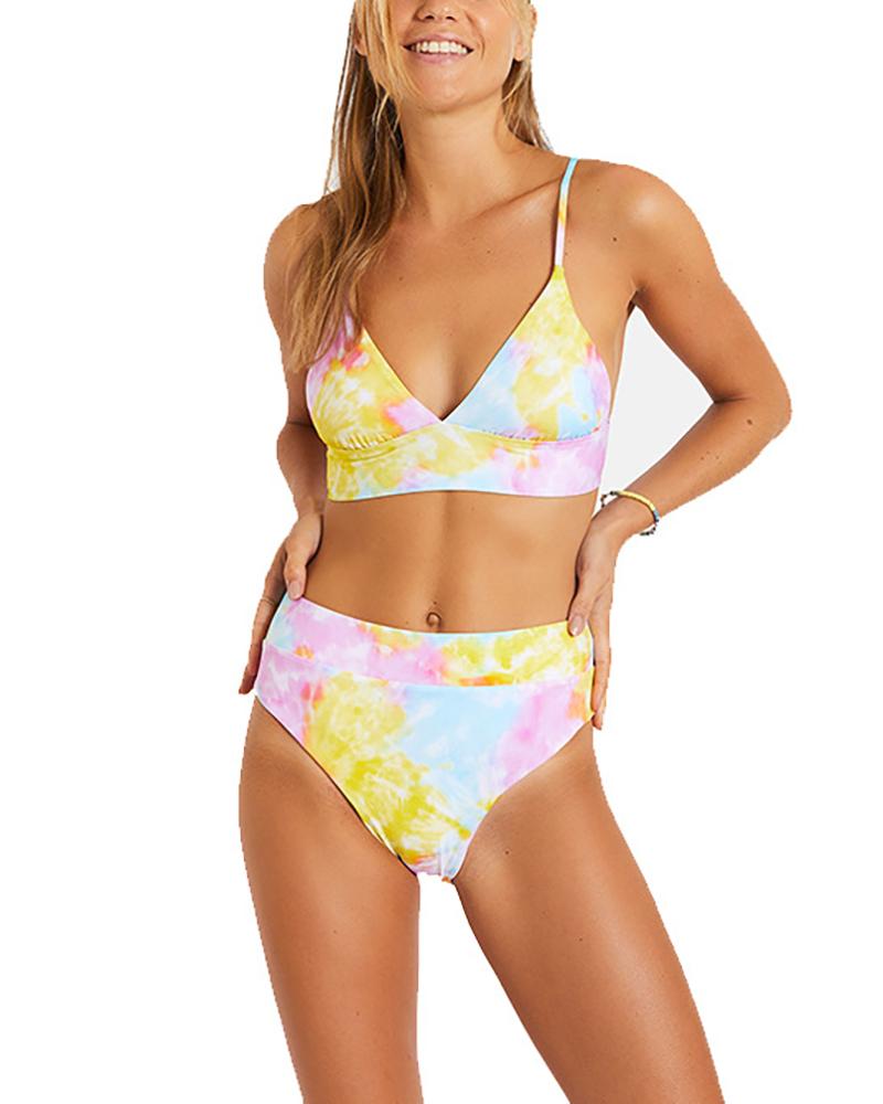 

Gradient Color High Waist Divided Bikini, Multicolor