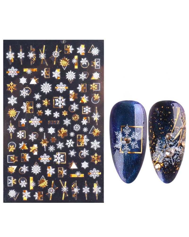 

1sheet Christmas Snowflake Pattern Nail Art Sticker, Style1