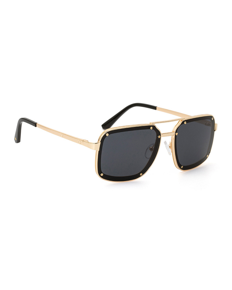 

Vintage Square Frame Anti-uv Sunglasses, Gold