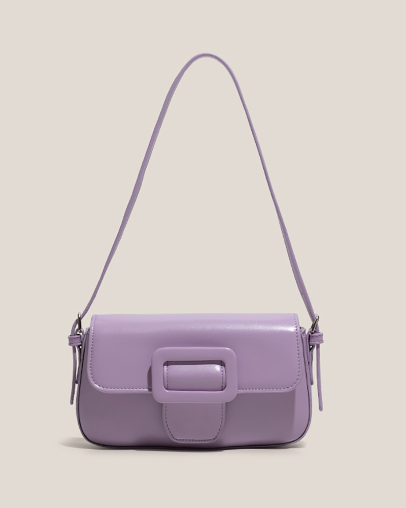 

Geometry Decor Flap Shoulder Bag, Purple