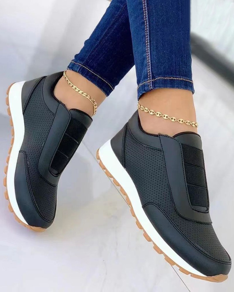 

Breathable Slip On Sneakers, Black