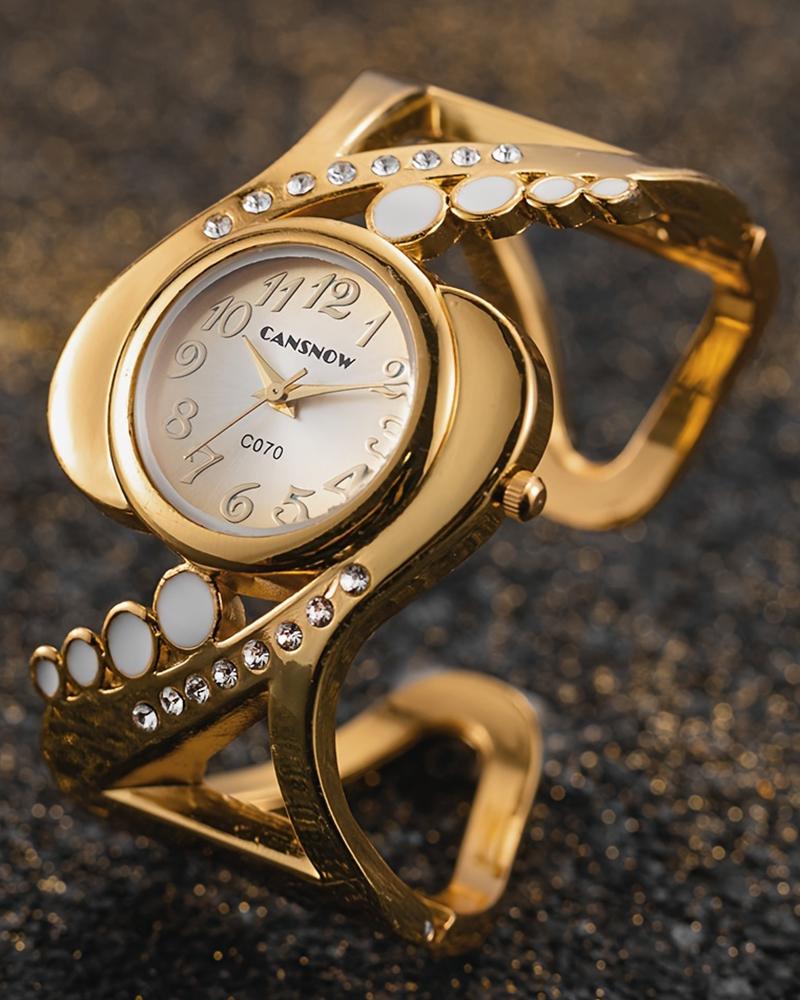 

Creatively Shaped Luxury Fancy Quartz Watch, Gold