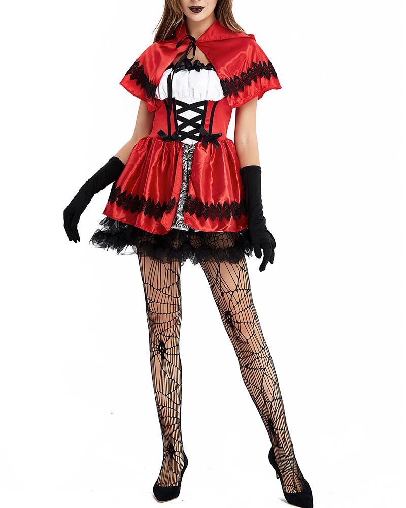 

Halloween Little Red Riding Hood Costume Set Carnival Party Cosplay