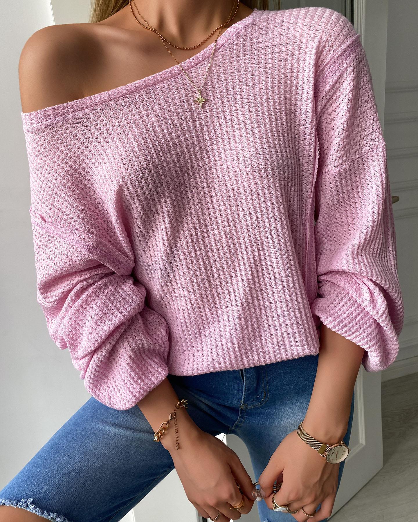 

Batwing Sleeve Casual Top, Hot pink