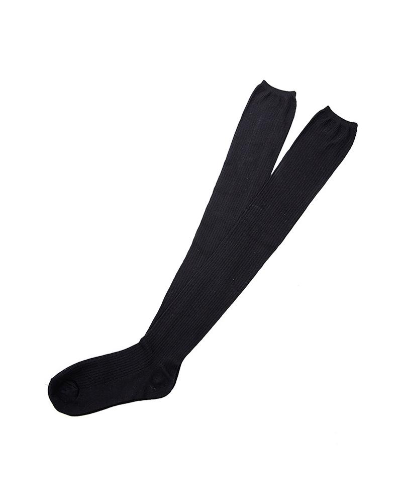 

Plain Over The Knee Socks, Black