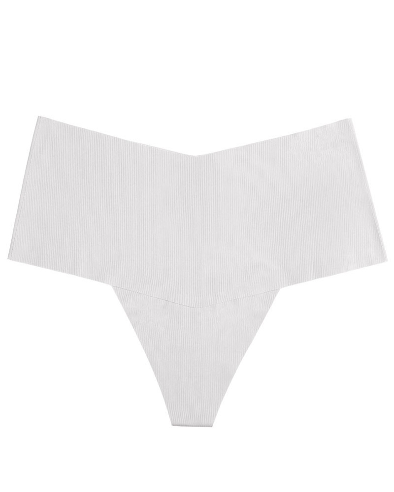 

Ice Silk Seamless Low Waist Thong Panty, White