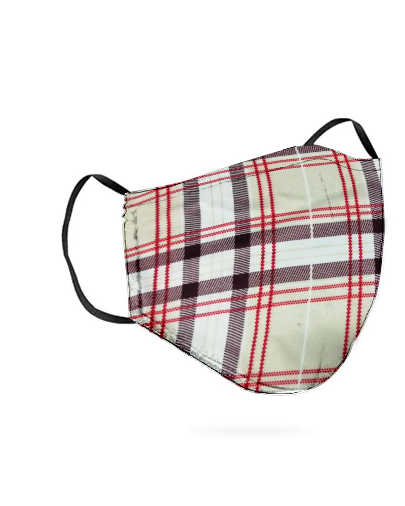 

Grid Print Breathable Mouth Mask Washable And Reusable, Khaki