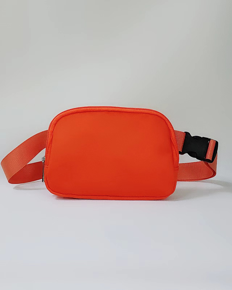 

Women's Fanny Pack Zipper Design Yoga Crossbody Belt Bag, Orange