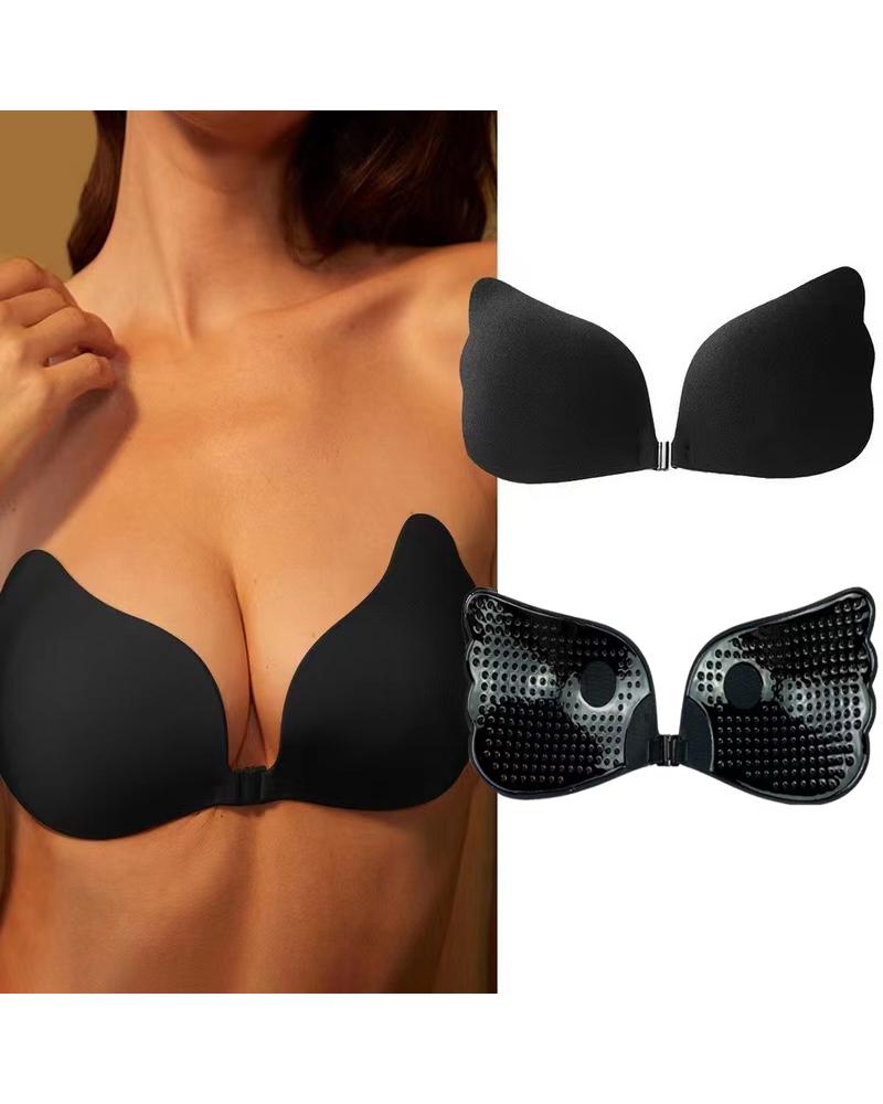 Angel Wings Adhesive Push Up Lift Up Strapless Invisible Bra Breast Pasty Nude Bra Chest Paste