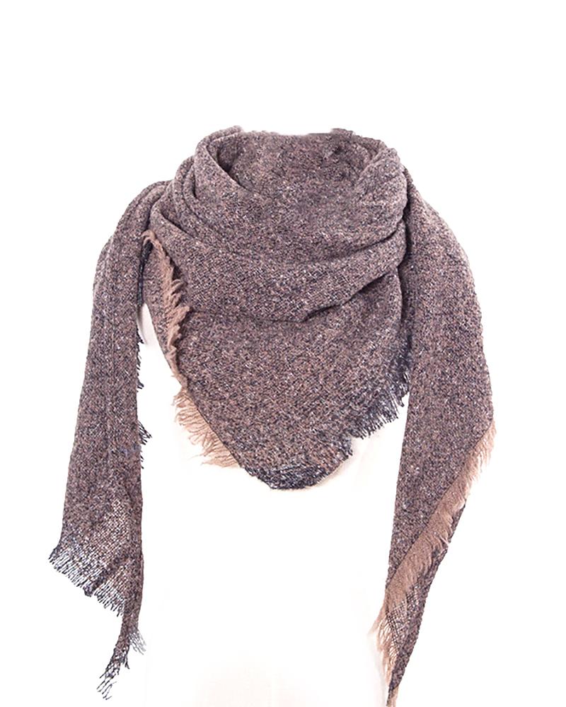 

Fringe Hem Colorblock Warm Scarf, Style7