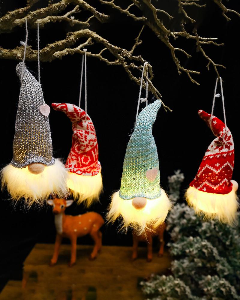 

Christmas Faceless Plush Toy Faceless Christmas Doll With Lights Cute Home Ornaments, Style1