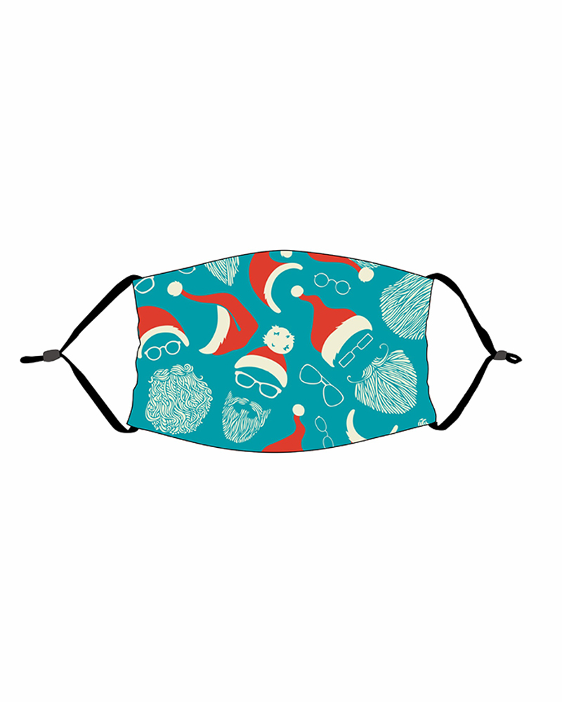 

Christmas Print PM 2.5 Adjustable Face Mask For Adults, Style7