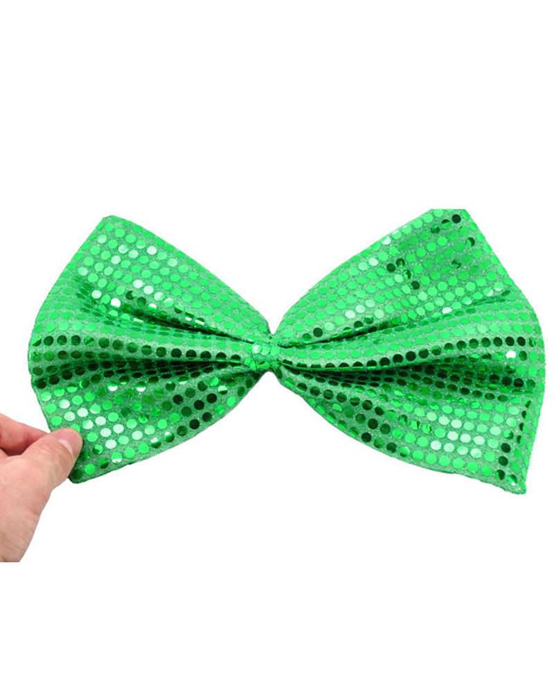 

St. Patrick’s Day Ruched Polka Dot Bowtie, Green