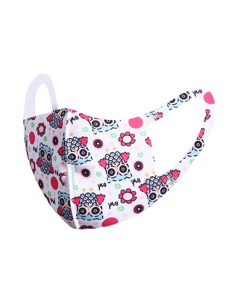 

Cartoon Print Washable Face Mask For Kids, Style9