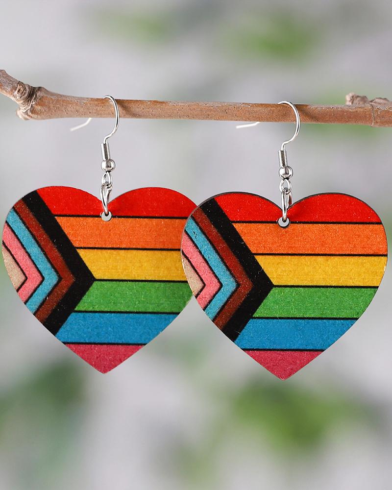 

1Pair Pride Month Rainbow Stripe Drop Earrings, Style2