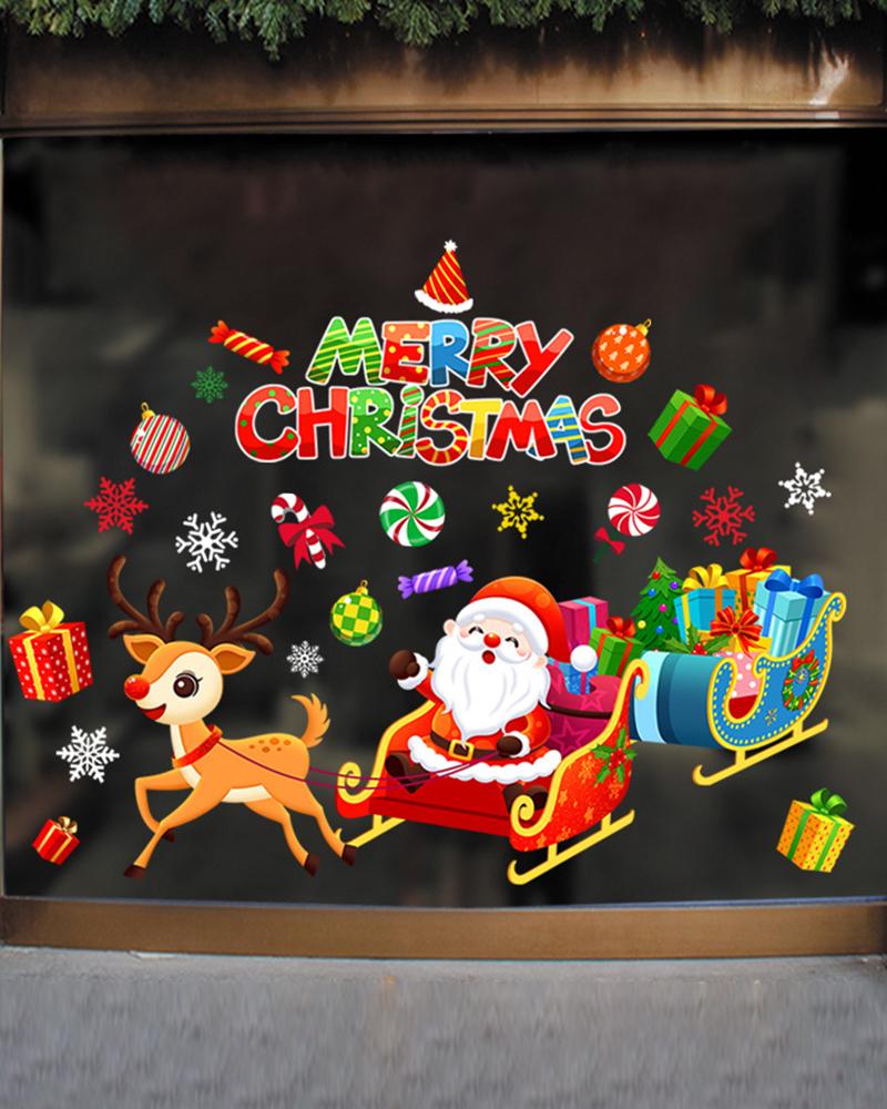 

Merry Christmas Numbers Removable Glass Window Stickers Wall Home Decor, Style3
