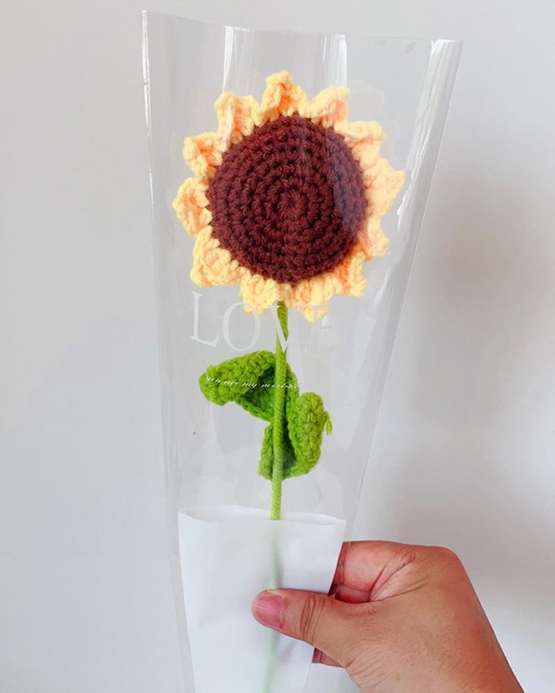 

1pc Mother's Day Gift Handmade Crochet Artificial Floral Bouquet, Style1