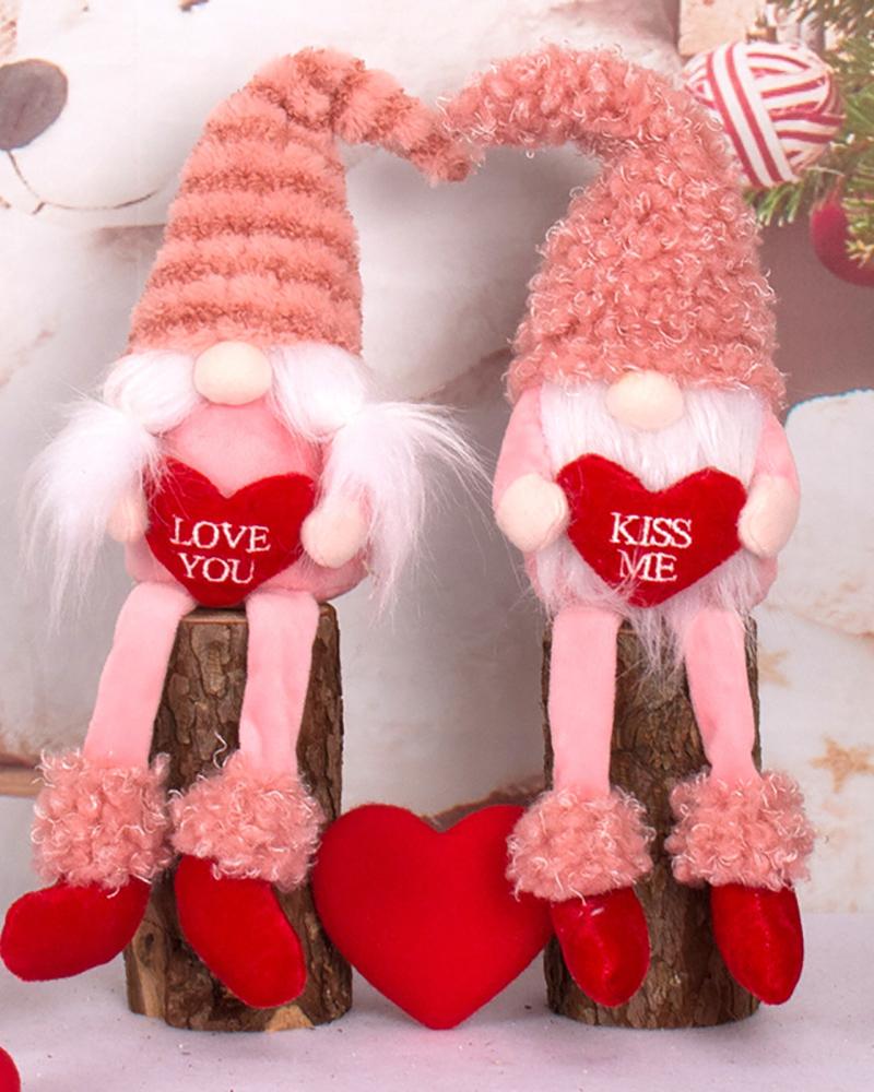 

Valentine's Day Heart Faceless Dwarf Doll Plush Toys, Style1