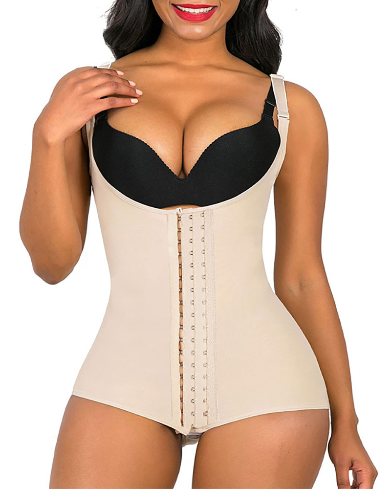 

Body Shaper Slimming Open Bust Bodysuit Firm Control Shapewear, Nude