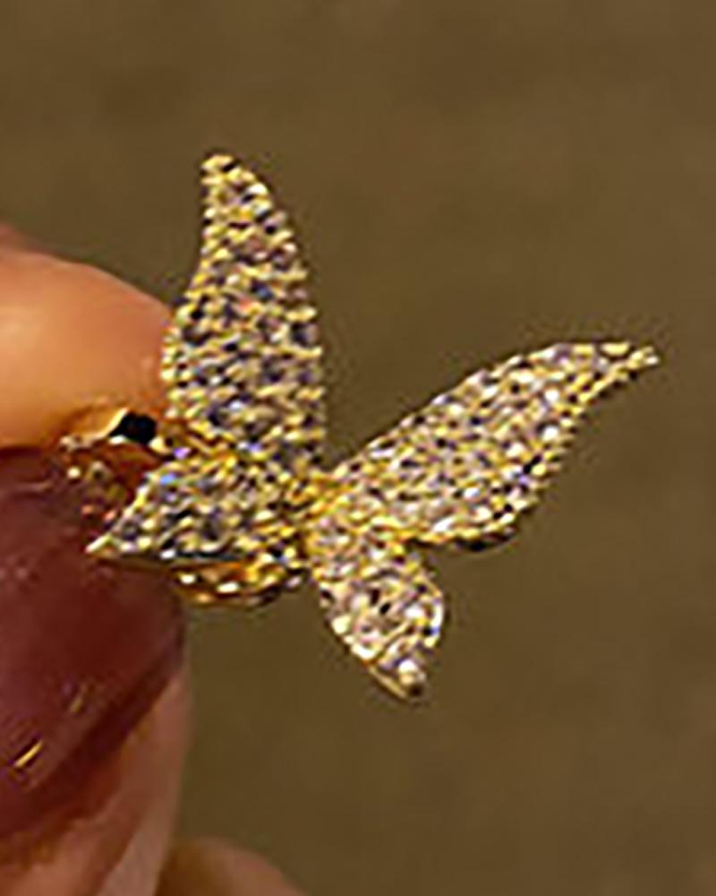 

Studded Decor Butterfly Earrings, Style1