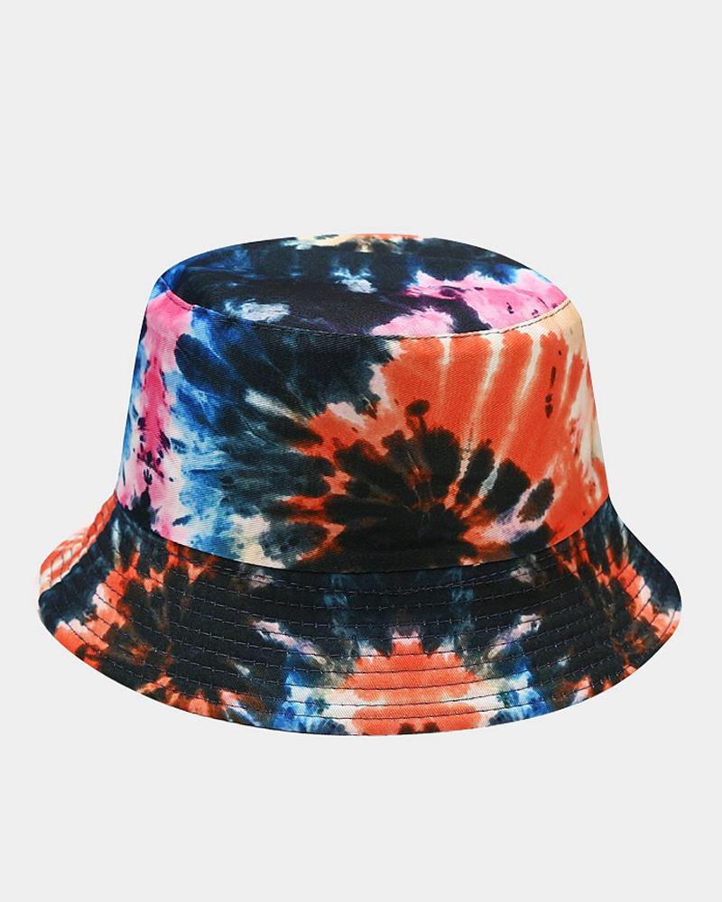 

3D Tie Dye Print Sun-protection Fisherman's Hat, Style4