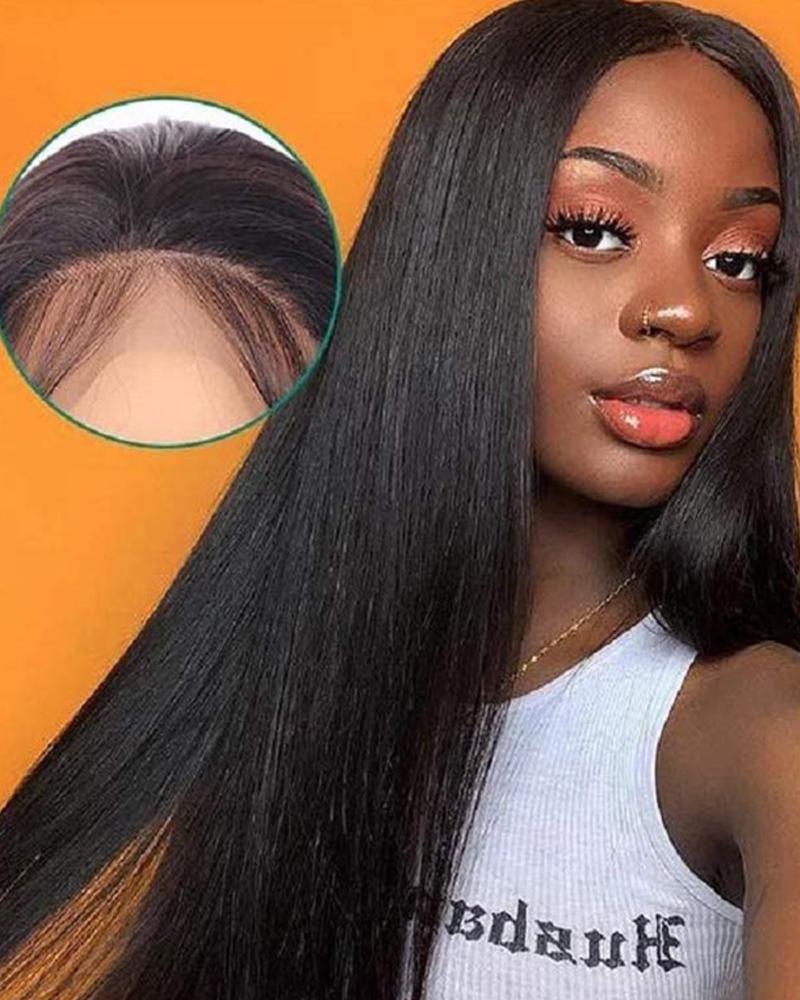Perruques de cheveux synthétiques droites de 22 pouces