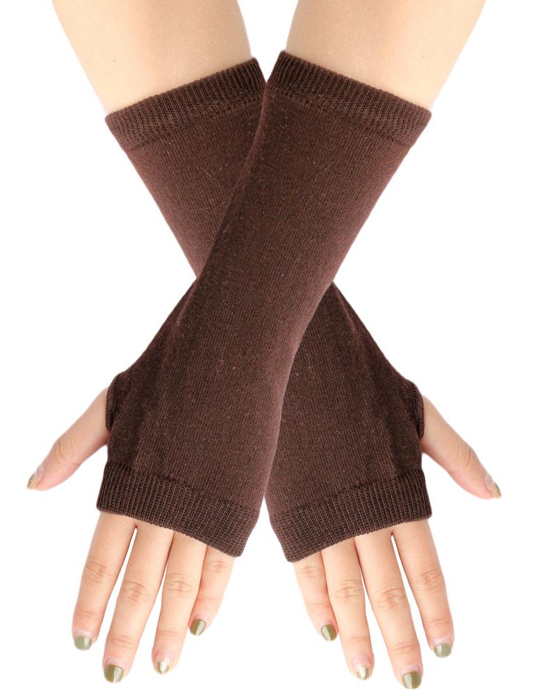

1Pair Striped Knit Fingerless Gloves, Style9