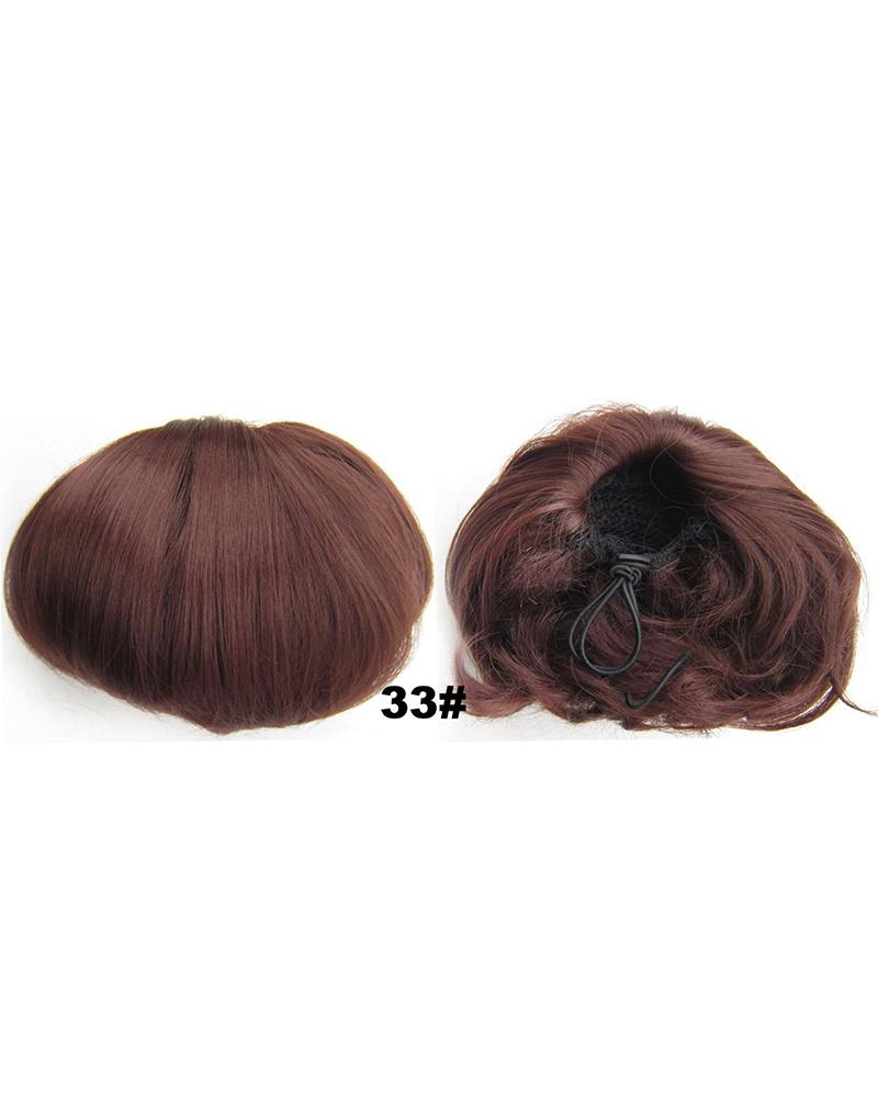 

Synthetic Fiber Hair Extension Chignon Donut Bun Wedding Bridal Wig Hairpiece, Style10