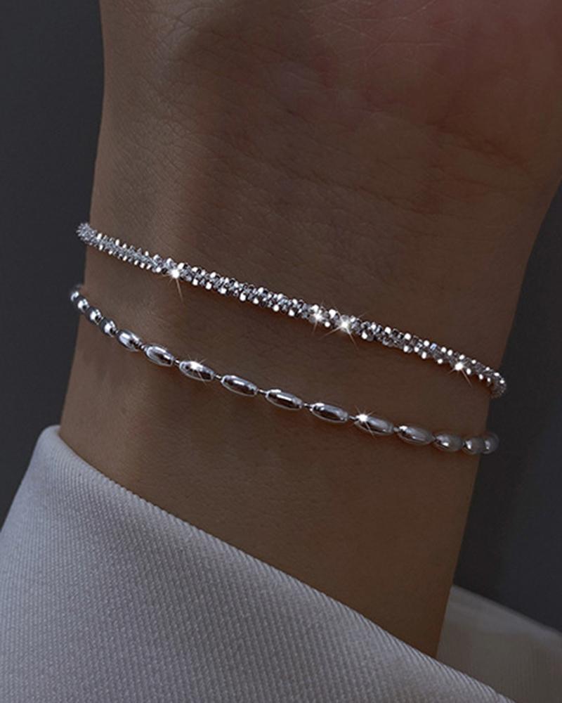

Sparkling Multi-layer Bracelet, Silver