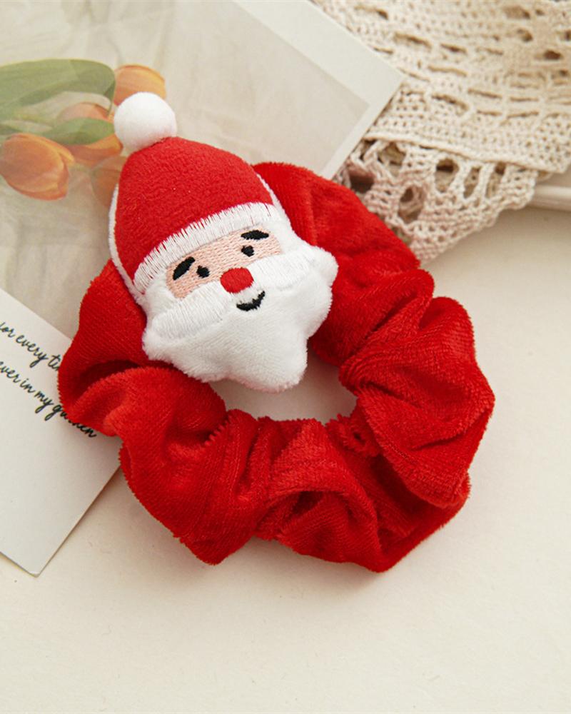 

1pc Christmas Tree Santa Claus Decor Scrunchie, Style6