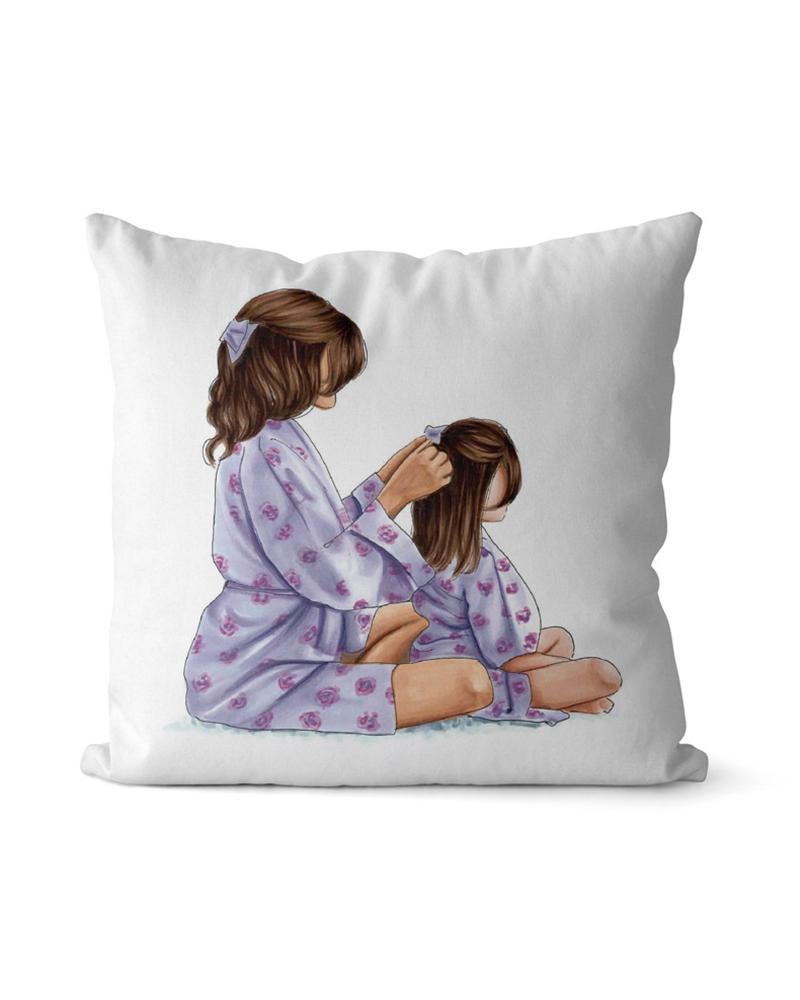 

1PCS Mother's Day Graphic / Letter / Figure Print Cushion Cover Without Filler, Style10