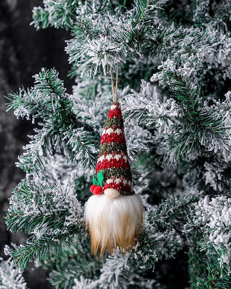 

Cute Gnome Doll With Light Thick Beard Xmas Tree Decorations Christmas Ornament, Style4