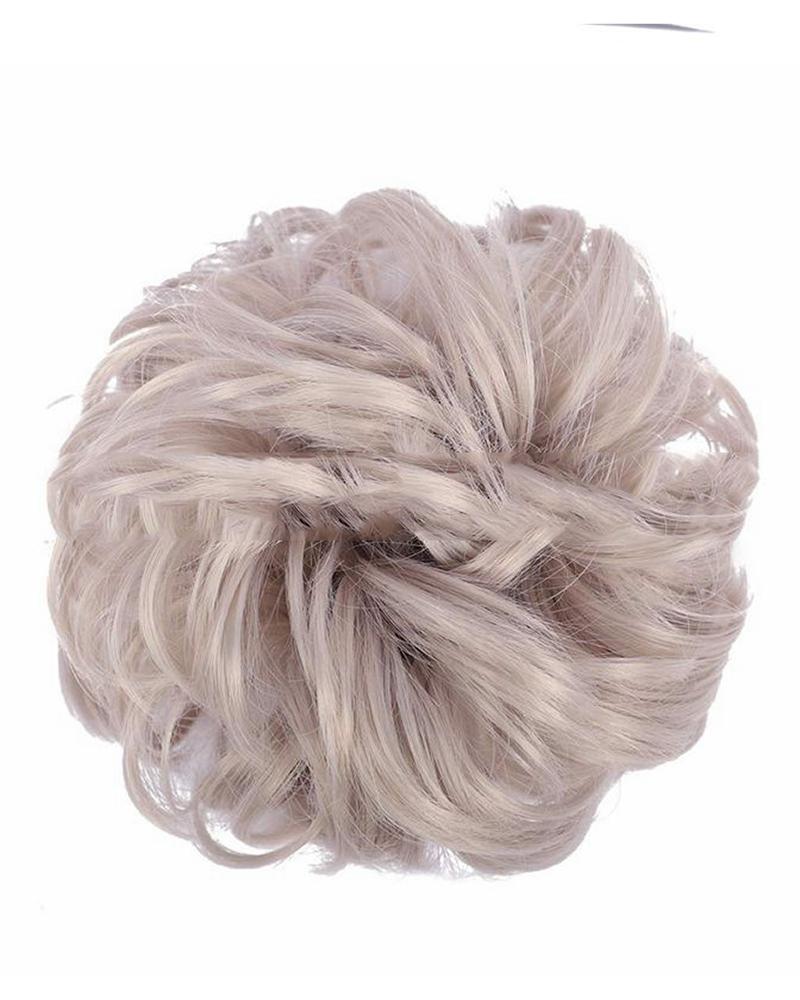 

1pcs Bun Hairpiece Scrunchies Extension Curly Wavy Synthetic Combs Clip, Style6