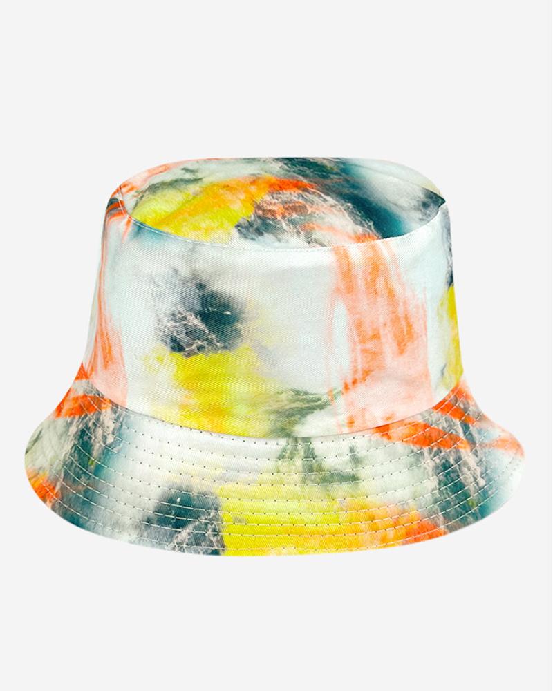 

Tie Dye Print Waterproof Reversible Double-Side-Wear Bucket Hat, Style5