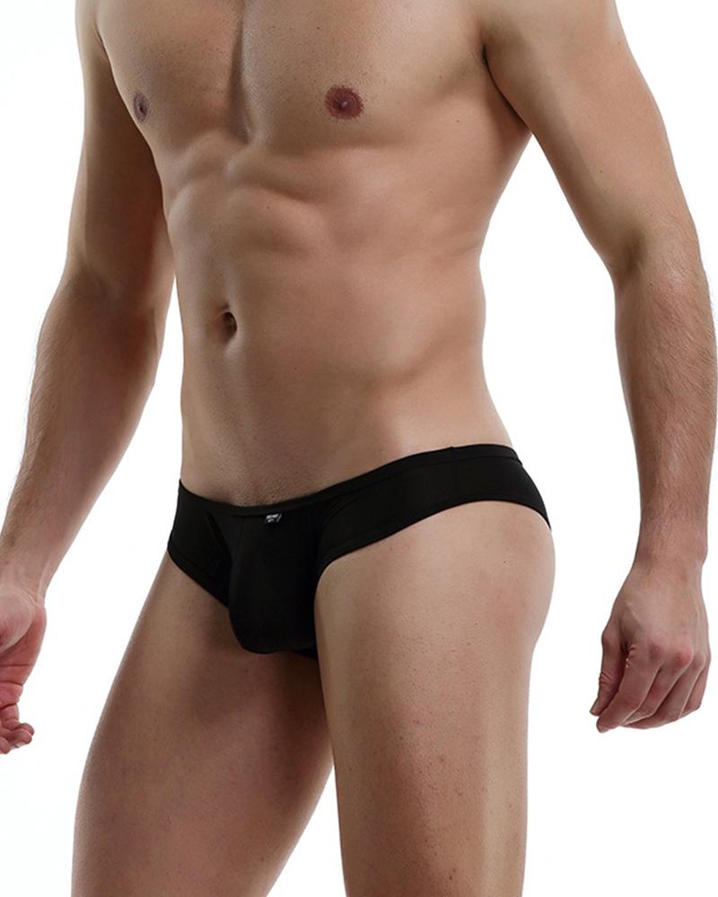 

Leopard Skinny Color Border T-string Panties Underwear, Black