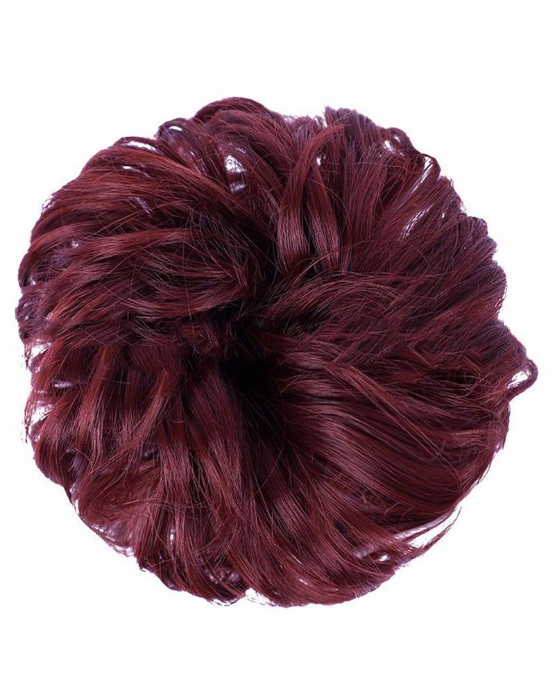 

1pcs Bun Hairpiece Scrunchies Extension Curly Wavy Synthetic Combs Clip, Style5