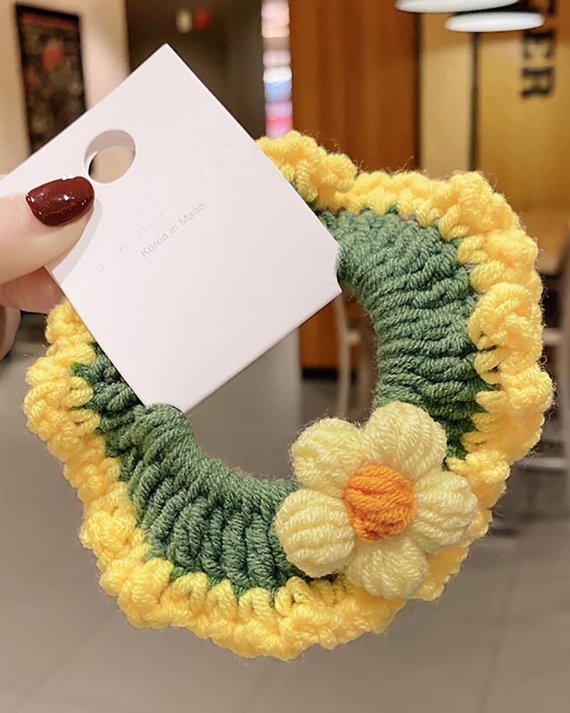 

Knit Snow White Scrunchie, Green