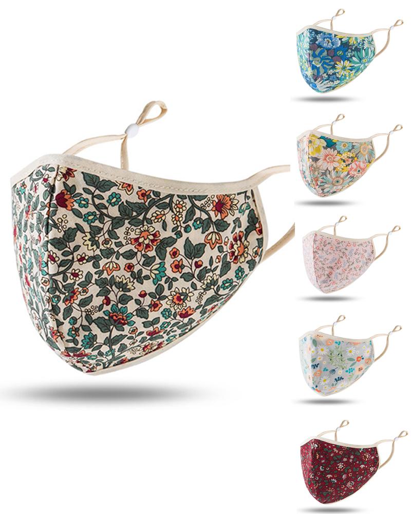 

Ditsy Floral Print Breathable Face Mask, Style1