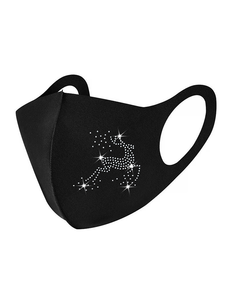 

Mutil Pattern Studded Breathable Face Mask, Style10