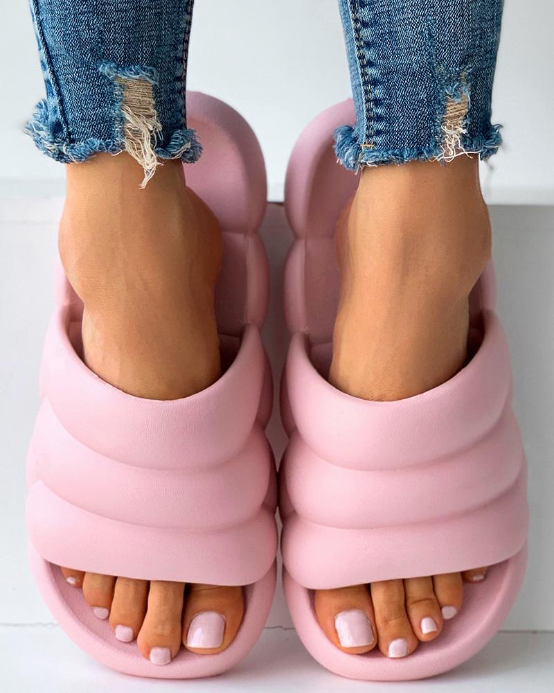 

Open Toe Casual Slide Slipper, Pink