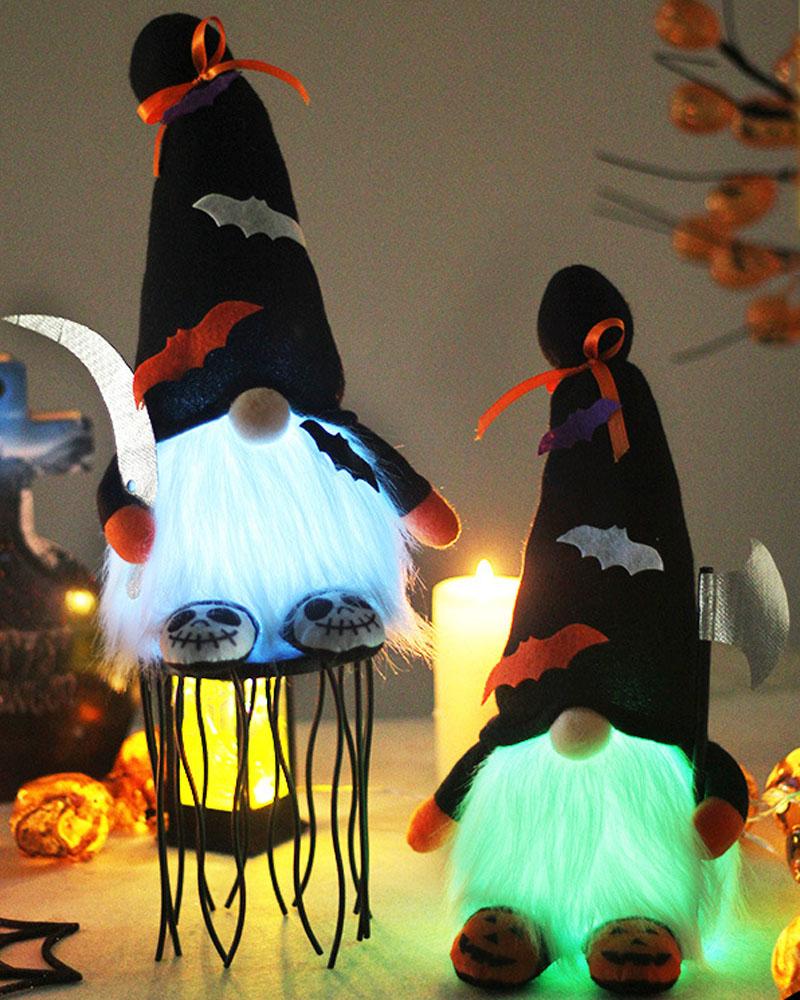 

Lighted Halloween Decoration Gandalf Faceless Gnomes Doll Ornaments Kids Toy Gift Horror Party Props Event Party Window Table Decoration, Style1