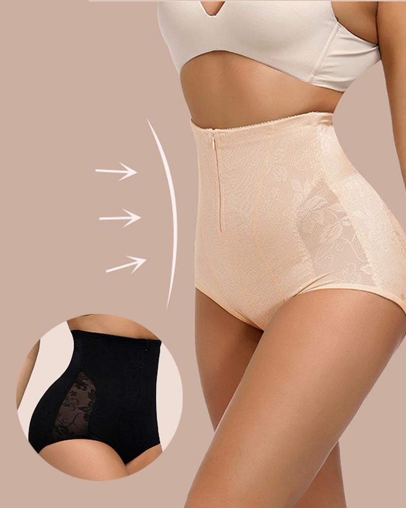 

High Waist Body Shaper Underwear Postpartum Tummy Control Shapewear Butt Lifting Panty, Apricot