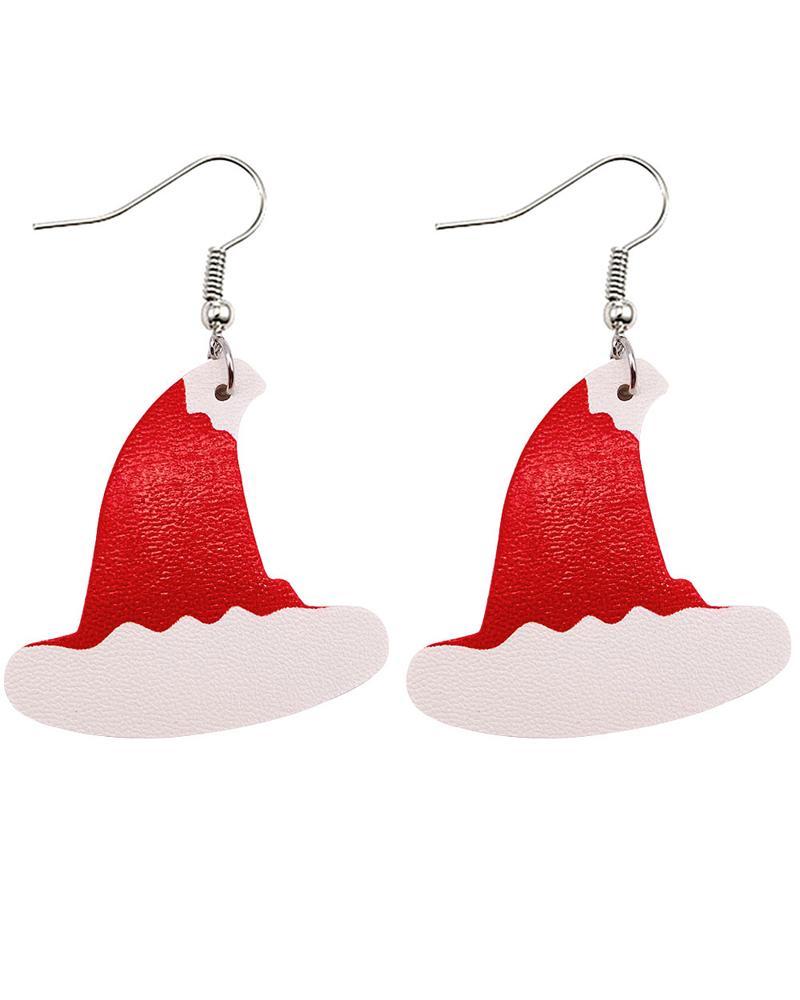 

1Pair Christmas Elk Print Drop Earrings, Style4