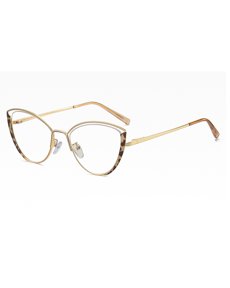 

Cat Eye Metal Frame Sunglasses, Leopard